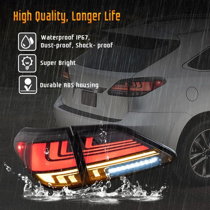 VLAND Full LED Tail Lights For Lexus RX 270/330/350/450H 2009-2014 With Start-up Animation