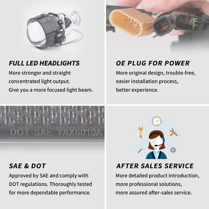 VLAND LED Headlights For 2015-2017 Ford F150 Halogen Models