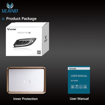 VLAND LED Taillights For 2022-2024 Toyota GR86 / Subaru BRZ 2nd Gen ZN8/ZD8