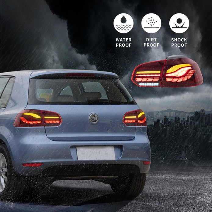 VLAND OLED Tail Lights Fit For Volkswagen Golf 6 MK6 2009-2014 (Europe is 2008-2012)