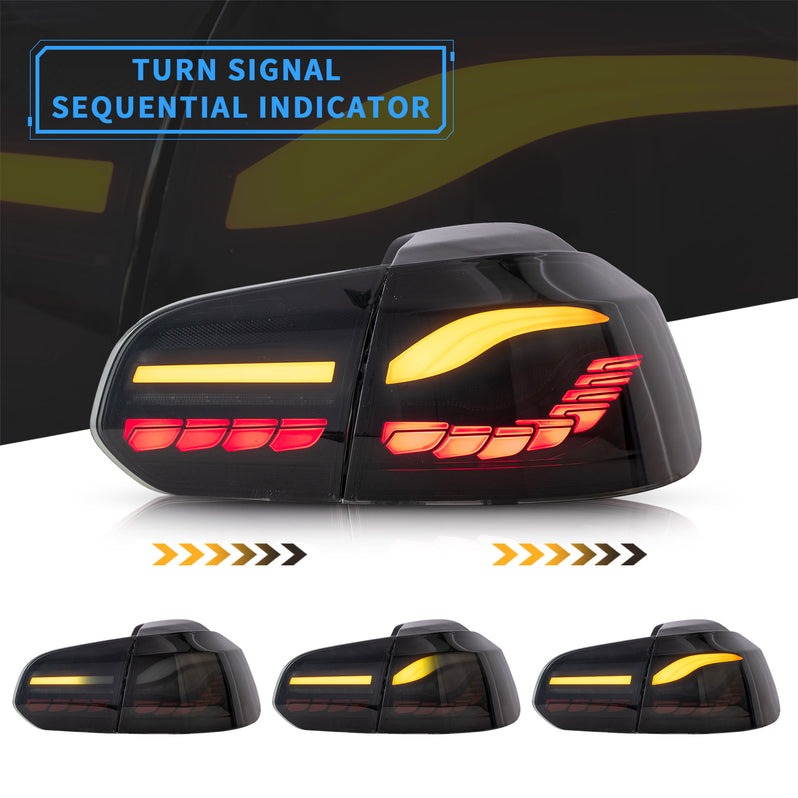 VLAND OLED Tail Lights Fit For Volkswagen Golf 6 MK6 2009-2014 (Europe is 2008-2012)