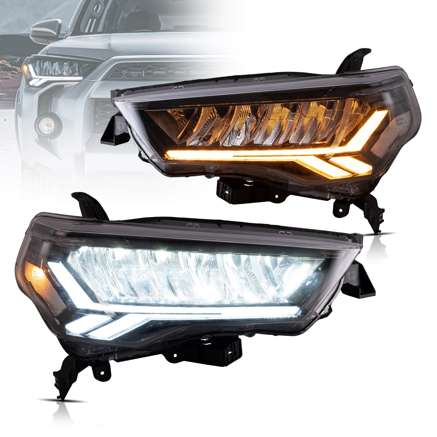 VLAND Full LED Headlights For Toyota 4Runner 2014-2024 with Dynamic DRL