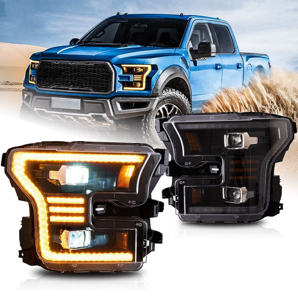VLAND LED Headlights For 2015-2017 Ford F150 Halogen Models