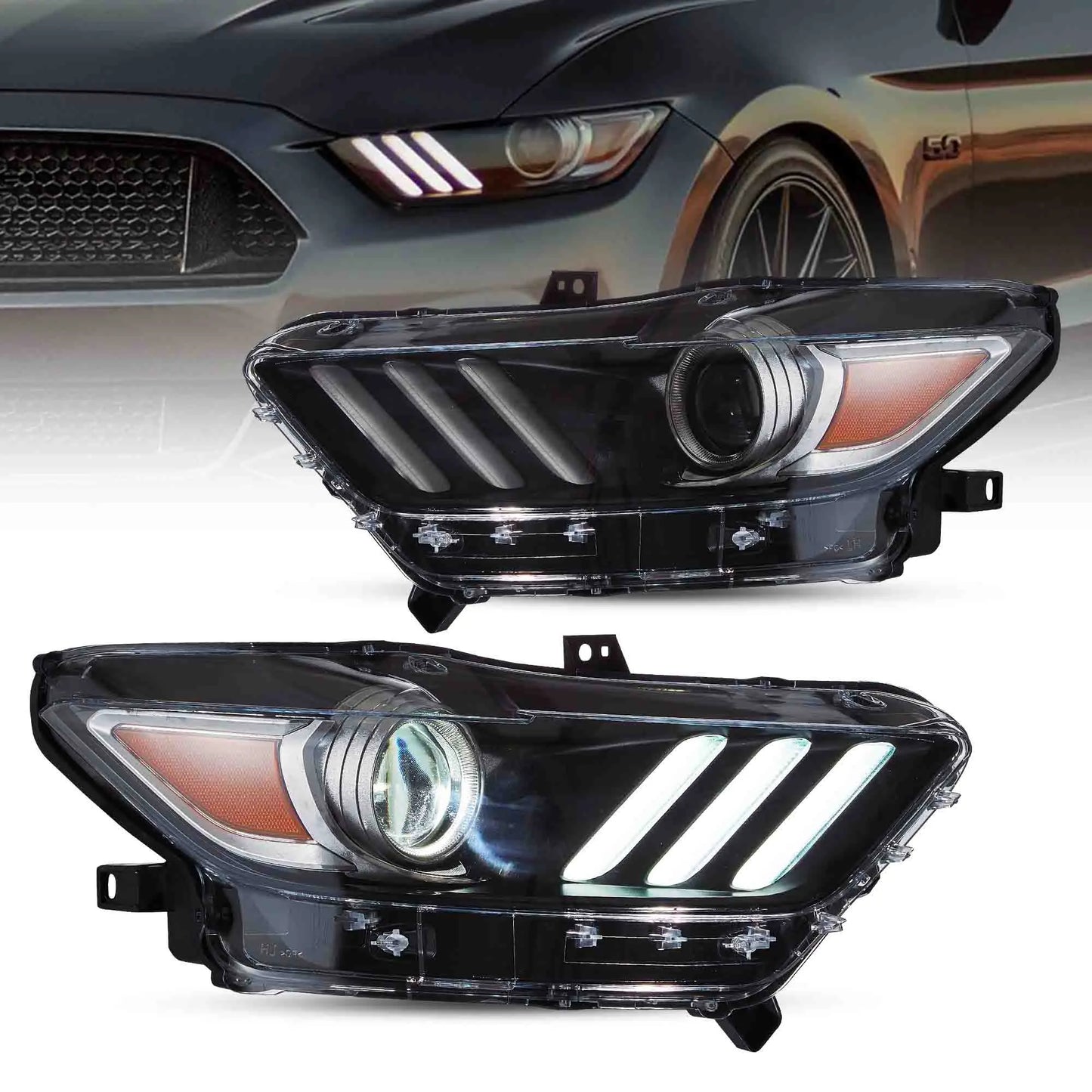 VLAND Headlights For Ford Mustang 2015-2017 (S550 Pre-Facelift)