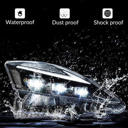 VLAND LED Projector Headlights For Lexus IS250/IS250C IS350/IS350C IS220d 2006-2013 ISF 2008-2014 With Animation & Blue Breathing