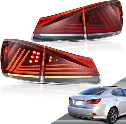 VLAND LED Tail Lights For Lexus IS250 350 ISF 2006-2013 IS200d IS F 2008-2014 w/Animation