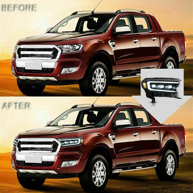 VLAND LED Projector Headlights For 2015-2022 Ford Ranger Start UP Animation DRL (For US Version)