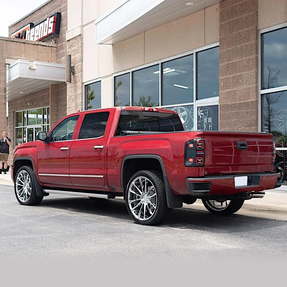 VLAND Full LED Tail Lights Fit For GMC Sierra 2014-2018 1500 2015-2018 2500HD 3500HD