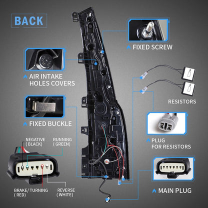 VLAND Full LED Taillights For Chevrolet Tahoe / Suburban 2015-2020 4th Gen (NOT for GMC)