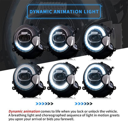 VLAND LED Projector Headlights For BMW Mini Cooper 2007-2013 R55 R56 R57 R58 R59 With Dynamic Animation[In Stock]