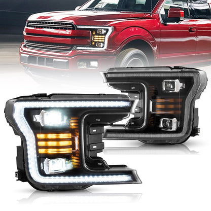 VLAND LED Projector Headlights and Full LED Tail Lights For Ford F150 2018-2020(Do not fit 2017-2020 Ford F-150 Raptor)