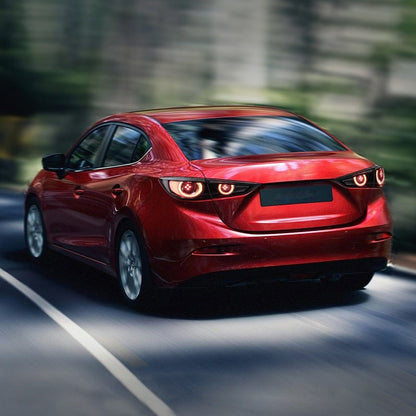 VLAND Full LED Tail Lights for Mazda 3 Axela Sedan 2014-2018 (Sequential Turn Signals w/ Dynamic Welcome Lighting)