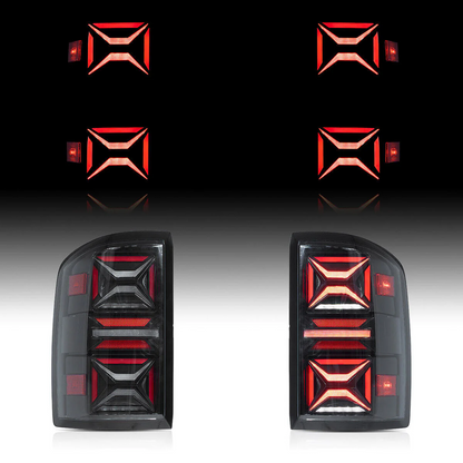 VLAND Full LED Tail Lights Fit For GMC Sierra 2014-2018 1500 2015-2018 2500HD 3500HD