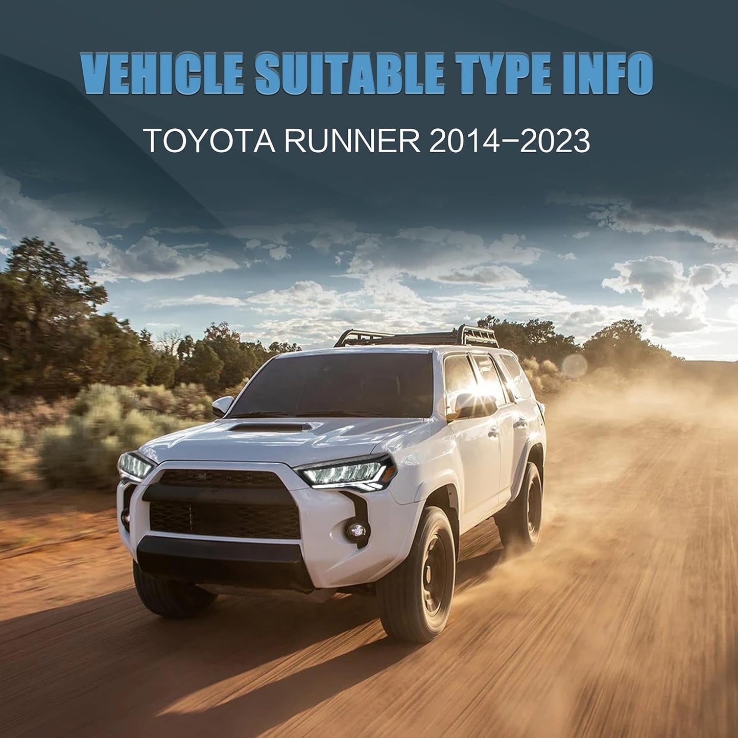 VLAND Full LED Headlights For Toyota 4Runner 2014-2024 with Dynamic DRL