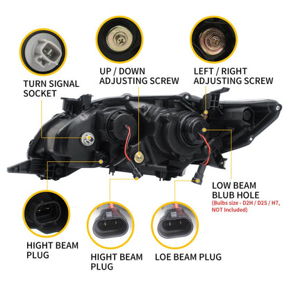 VLAND LED Headlights For 2011-2013 Toyota Corolla (E140/E150) 10th Gen facelift