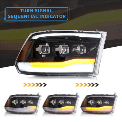 VLAND LED Projector Headlights For Dodge Ram 1500/2500/3500 2009-2018/Ram 1500 Classic 2019-2021