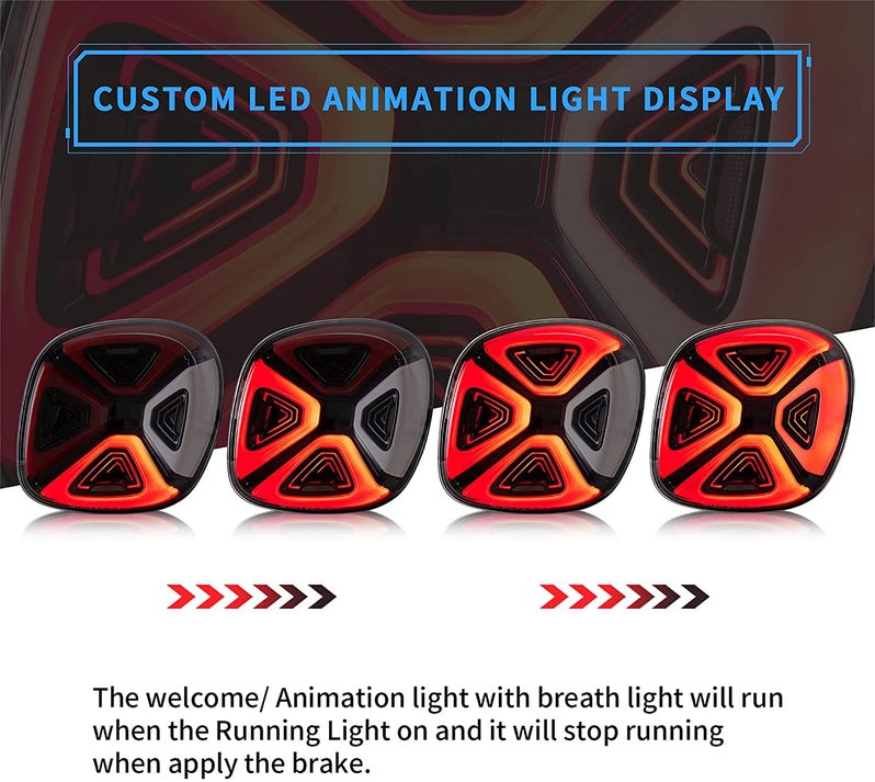 VLAND Full LED Tail Lights For Mercedez Benz Smart 453 Fortwo/Forfour 2015-2020 With Start-up Animation