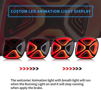 VLAND Full LED Tail Lights For Mercedez Benz Smart 453 Fortwo/Forfour 2015-2020 With Start-up Animation