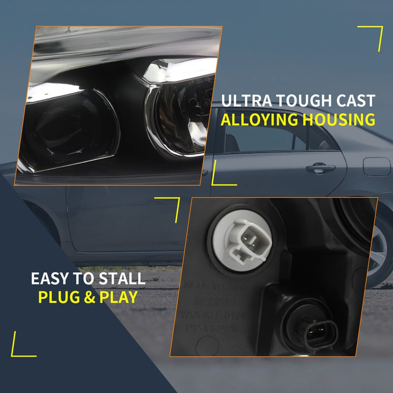 VLAND LED Headlights For 2011-2013 Toyota Corolla (E140/E150) 10th Gen facelift