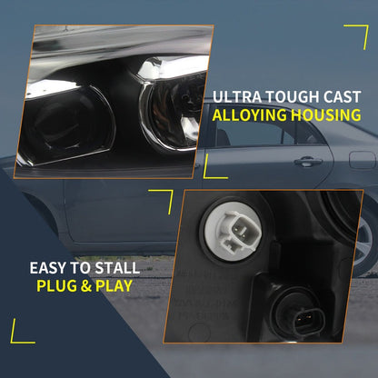 VLAND LED Headlights For 2011-2013 Toyota Corolla (E140/E150) 10th Gen facelift