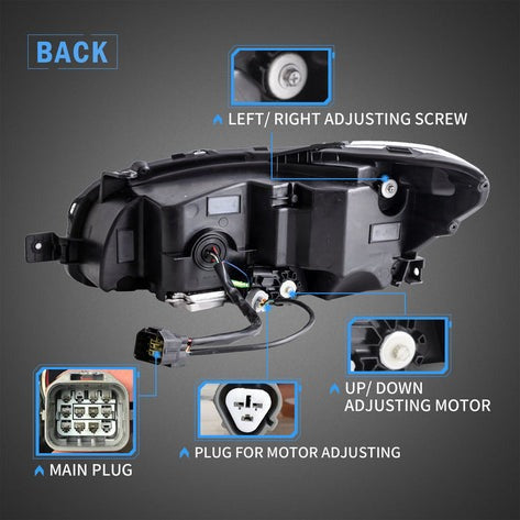 VLAND LED Projector Headlights For Subaru WRX STI 2015-2021 ( Not Fit A 18-21 WRX Models with AFS/SRH)