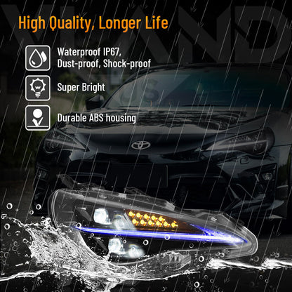 VLAND Full LED Headlights For 2012-2021 Toyota 86 GT86, Scion Frs, Subaru Brz