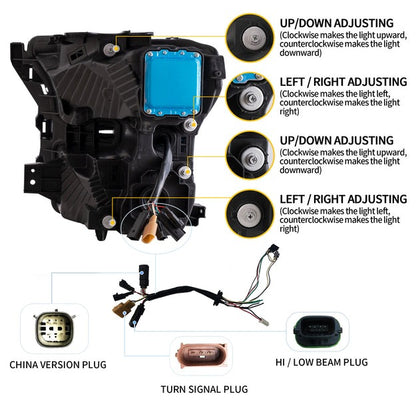 VLAND LED Headlights For 2015-2017 Ford F150 Halogen Models