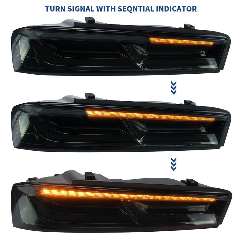 VLAND Taillights For Chevrolet Chevy Camaro 2016-2018 without Reversing Lights (Fit For European Models)
