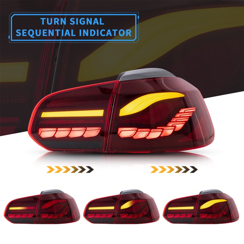 VLAND OLED Tail Lights Fit For Volkswagen Golf 6 MK6 2009-2014 (Europe is 2008-2012)