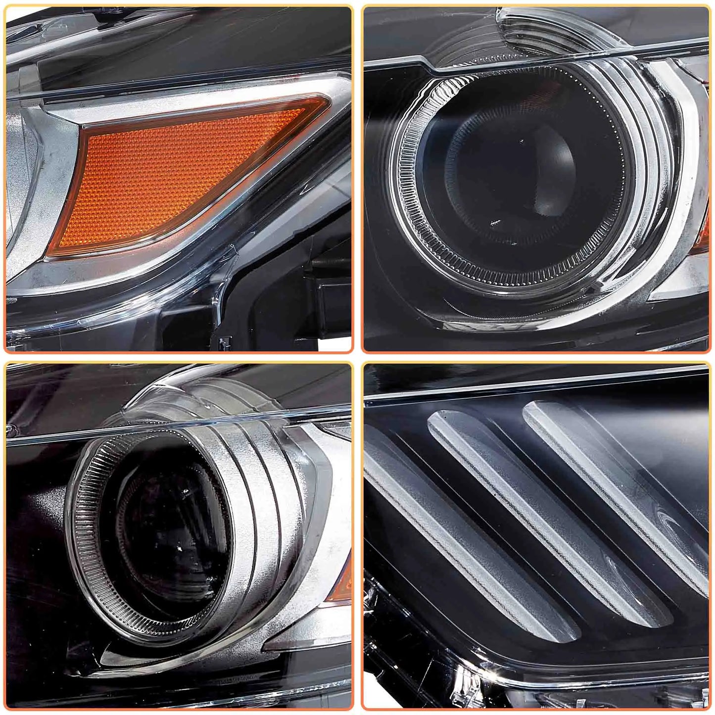 VLAND Headlights For Ford Mustang 2015-2017 (S550 Pre-Facelift)