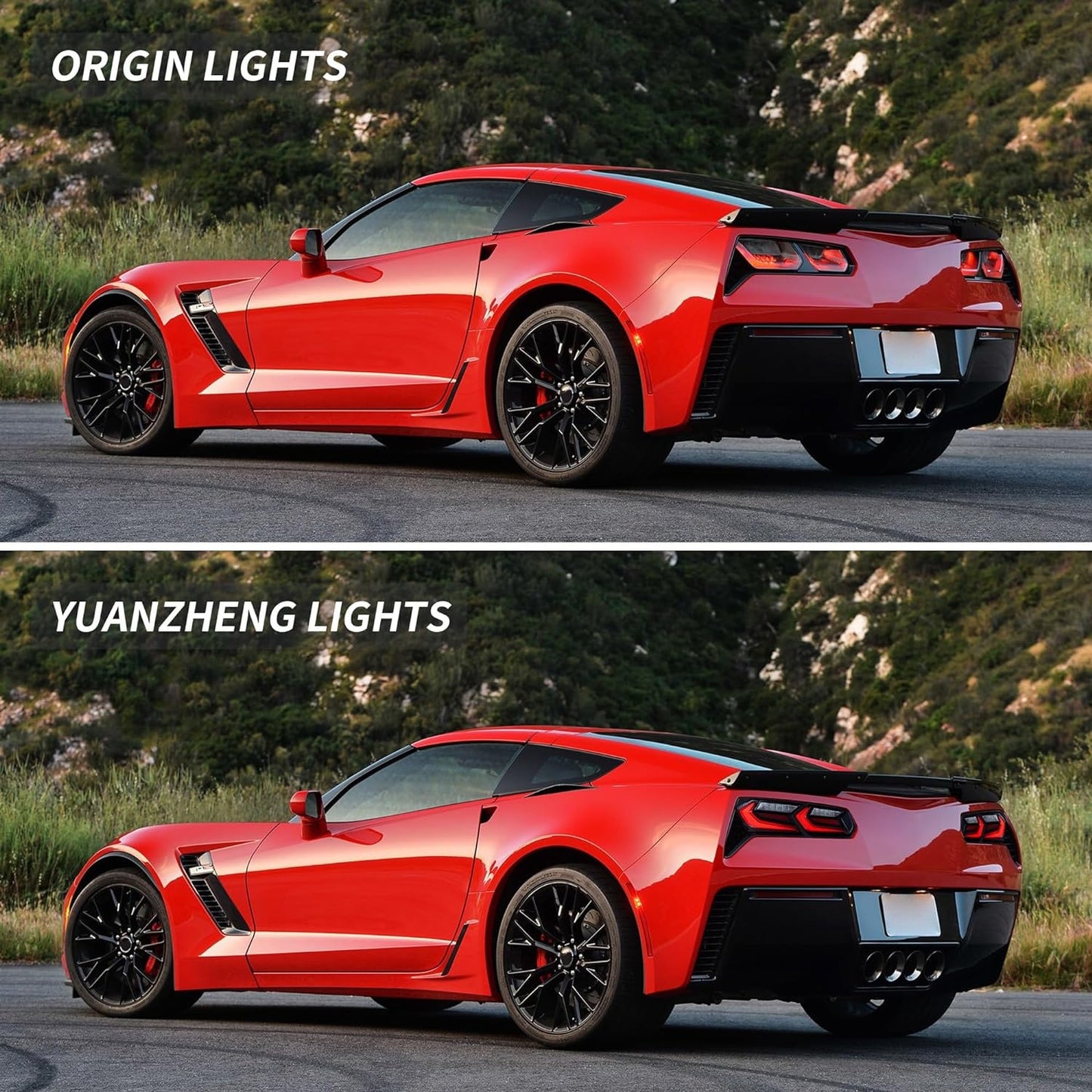VLAND LED Tail Lights Fit for Chevrolet Chevy Corvette C7 2014-2019 All Models(For North America)