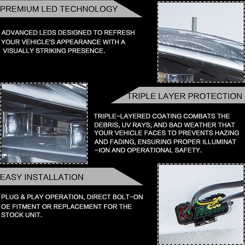 VLAND LED Projector Headlights For Lexus IS250/IS250C IS350/IS350C IS220d 2006-2013 ISF 2008-2014 With Animation & Blue Breathing