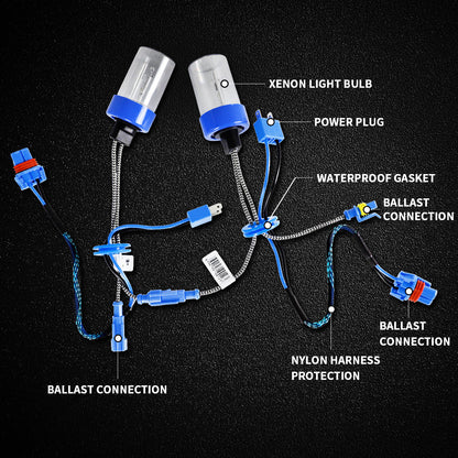 VLAND D2H/H7 Xenon Bulbs Conversion HID KIT with Ballast 12V 35W 55W 6000K