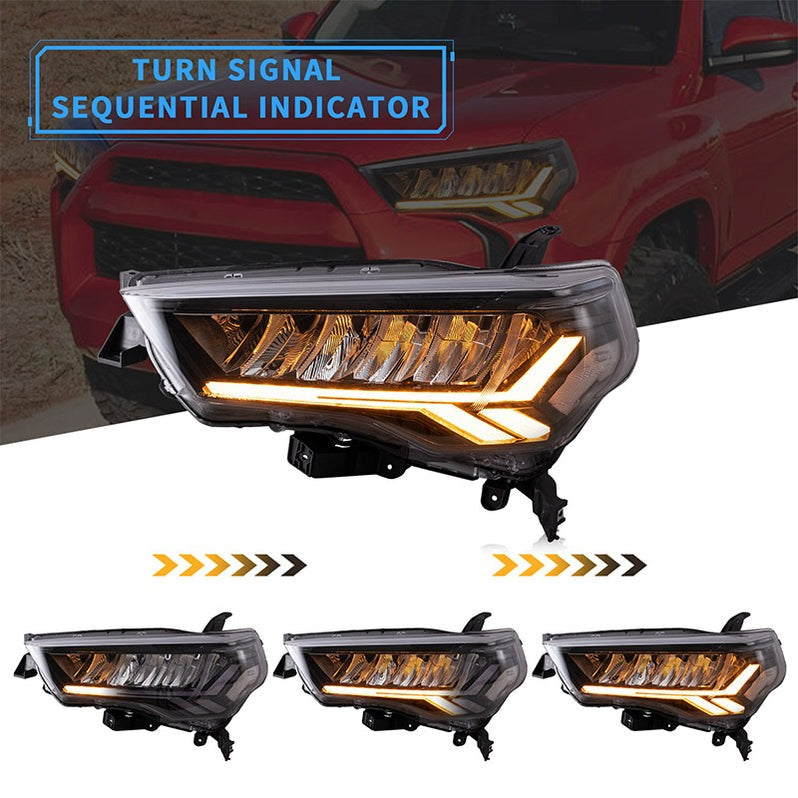 VLAND Full LED Headlights For Toyota 4Runner 2014-2024 with Dynamic DRL