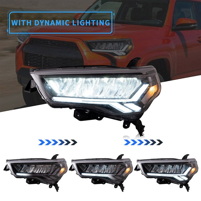 VLAND Full LED Headlights For Toyota 4Runner 2014-2024 with Dynamic DRL
