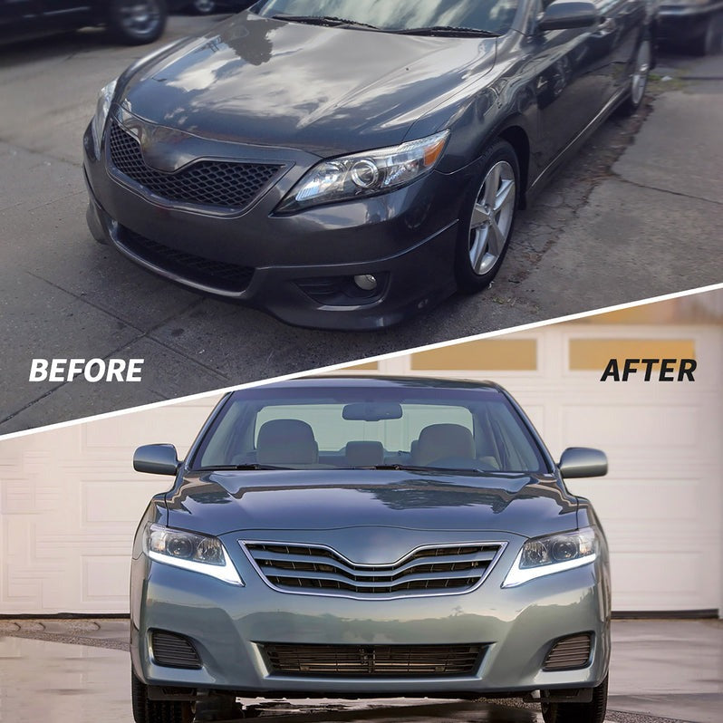 VLAND LED Projector Headlights For 2010 2011 Toyota Camry Base LE SE and XLE w/Sequential (US version)