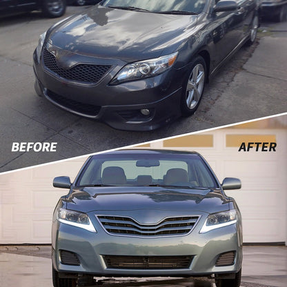 VLAND LED Projector Headlights For 2010 2011 Toyota Camry Base LE SE and XLE w/Sequential (US version)