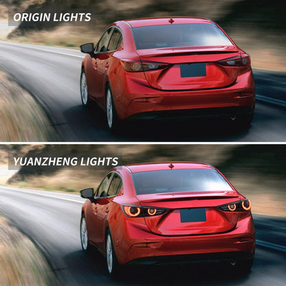 VLAND Full LED Tail Lights for Mazda 3 Axela Sedan 2014-2018 (Sequential Turn Signals w/ Dynamic Welcome Lighting)