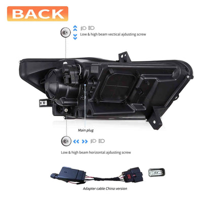 VLAND Headlights For Ford Mustang 2015-2017 (S550 Pre-Facelift)