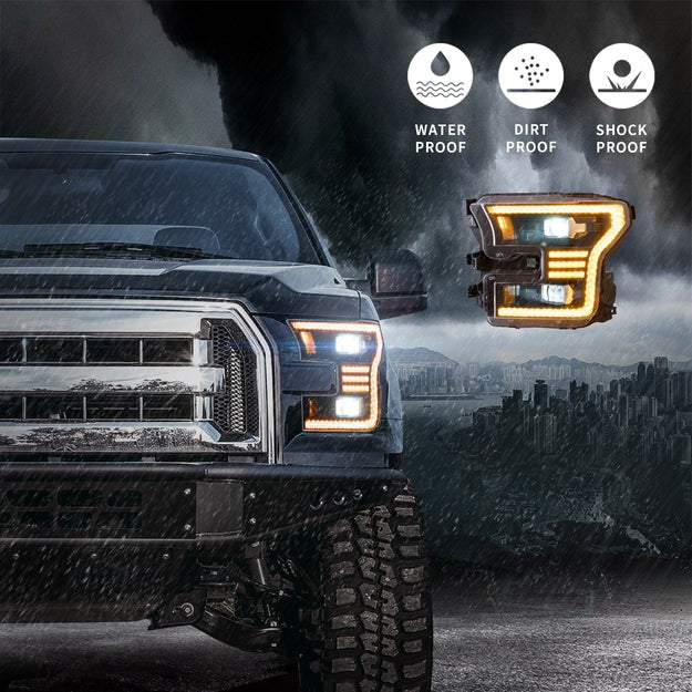 VLAND LED Headlights For 2015-2017 Ford F150 Halogen Models
