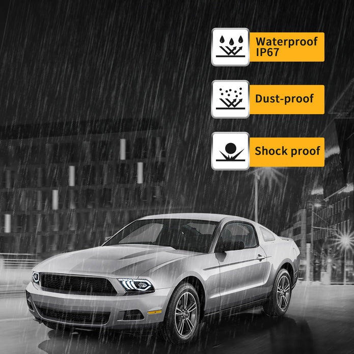 VLAND LED Headlights For Ford Mustang 2010-2014 With Sequential Turn Signals