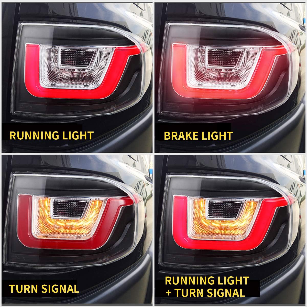 VLAND Projector Headlight With Black Bumper / Grill And Taillights Kit For 2007-2015 Toyota FJ Cruiser