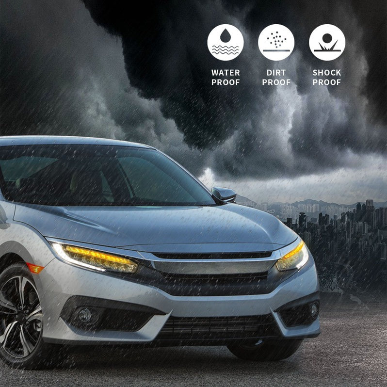 VLAND Full LED Headlights Compatible for Honda Civic 10TH Gen Honda Civic Sedan / Coupe / Hatchback / Type R 2016-2021