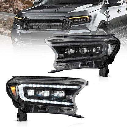 VLAND LED Projector Headlights For 2015-2022 Ford Ranger Start UP Animation DRL (For US Version)