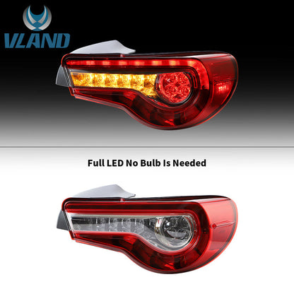 VLAND Full LED Tail Lights for Toyota 86 GT86 2012-2020 Subaru BRZ 2013-2020 Scion FR-S 2013-2020