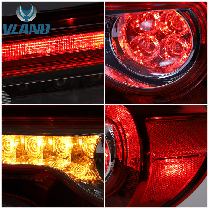 VLAND Full LED Tail Lights for Toyota 86 GT86 2012-2020 Subaru BRZ 2013-2020 Scion FR-S 2013-2020