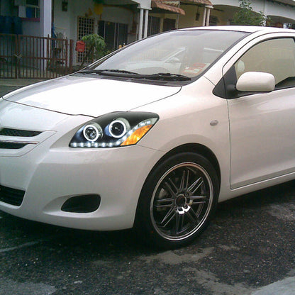 Vland Projector HeadLights For 2007-2012 Toyota Yaris/Vios/Belta Sedan Only 2th Gen (Ncp93) Black