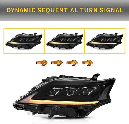 VLAND Headlights For Lexus RX350 RX450H 2013-2015 Third Generation (AL10) [For Xenon Models]