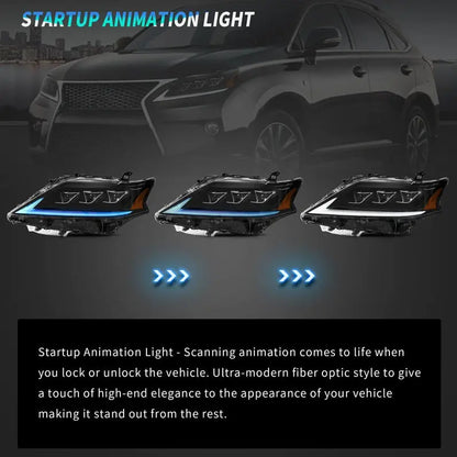 VLAND Headlights For Lexus RX350 RX450H 2013-2015 Third Generation (AL10) [For Xenon Models]