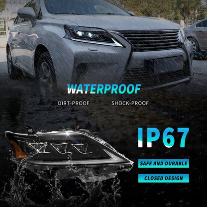VLAND Headlights For Lexus RX350 RX450H 2013-2015 Third Generation (AL10) [For Xenon Models]